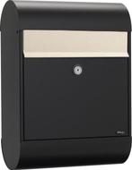 2dekans | Allux 6000 zwart/zilver brievenbus, Tuin en Terras, Brievenbussen, Ophalen of Verzenden, Nieuw