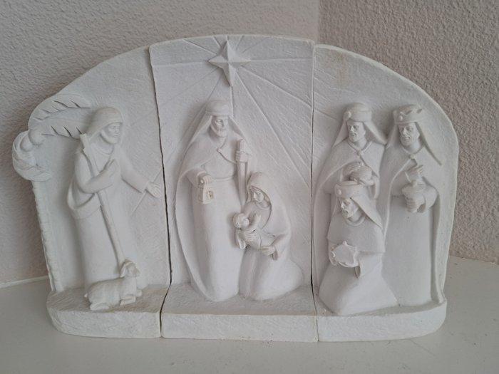 Beeld, Prachtige Kerstgroep - 17.5 cm - Hars, Antiek en Kunst, Antiek | Boeken en Manuscripten
