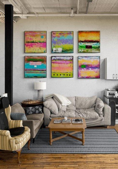 Milena Bernardini - TEMPUS FUGIT N.5 - 6 painting, Antiek en Kunst, Kunst | Schilderijen | Modern