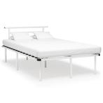 vidaXL Bedframe metaal wit 120x200 cm, Huis en Inrichting, Slaapkamer | Bedden, Verzenden, Nieuw
