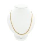 Massief gouden marine schakel ketting | 45,5 cm, Handtassen en Accessoires, Kettingen, Ophalen of Verzenden, Gebruikt, Overige kleuren