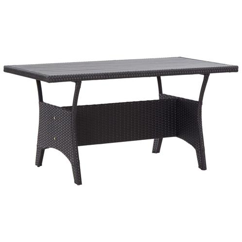 Zwarte Tuintafel | Poly Rattan | Retour Deal -40%, Tuin en Terras, Tuintafels, Nieuw, Verzenden