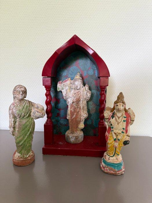 Unieke Authentieke Indiase Votiefbeeldjes – Aardewerk incl, Antiek en Kunst, Kunst | Niet-Westerse kunst