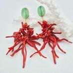 Bloedkoraal - Zilver, Verguld - Oorbellen - GIADA EN CORALLO