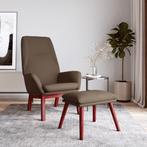 vidaXL Relaxstoel met voetenbank stof taupe, Verzenden, Nieuw