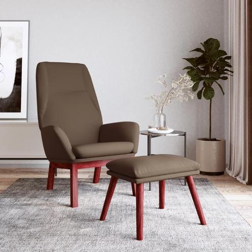 vidaXL Relaxstoel met voetenbank stof taupe, Huis en Inrichting, Fauteuils, Nieuw, Verzenden