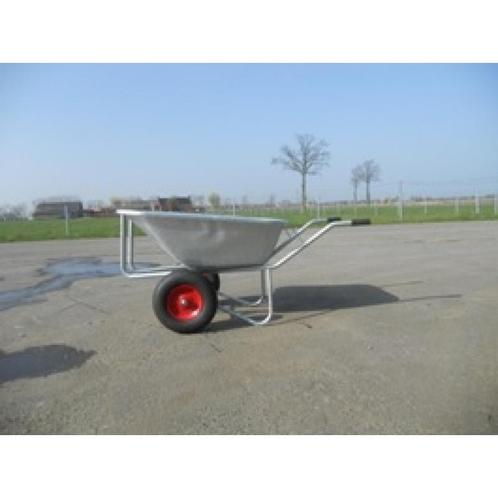 Kruiwagen staal 230liter warm verzinkt onderstel met 2, Doe-het-zelf en Bouw, Transportwagens, Nieuw