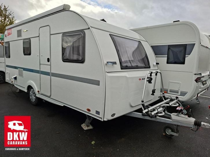 ADRIA Aviva 522PT, Caravans en Kamperen, Caravans, 1000 - 1250 kg, Fietsenrek, Gascomfoor, Hordeur, Kachel, Koelkast, Luifel, Mover