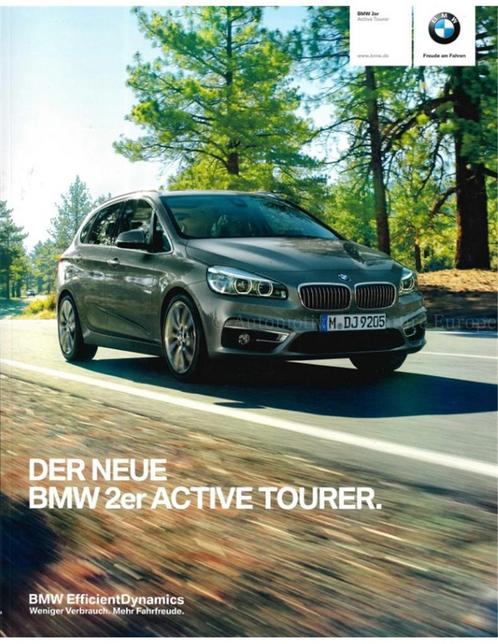2014 BMW 2 SERIE ACTIVE TOURER BROCHURE DUITS, Livres, Autos | Brochures & Magazines