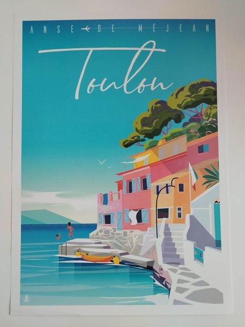 Monsieur Z - Affiche de tourisme Toulon French Riviera, Antiek en Kunst, Kunst | Tekeningen en Fotografie