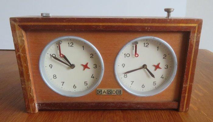 Schaakspel - 2 GARDE Chess Clocks - Hout, Antiek en Kunst, Curiosa en Brocante
