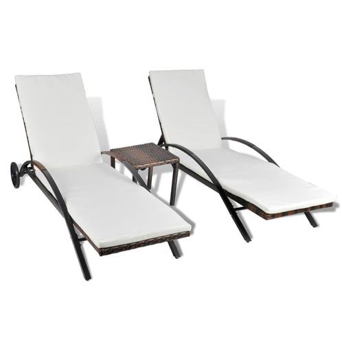 Tuinsetje met Korting! Rattan Ligbedden & Tafel -60%! Kle..., Tuin en Terras, Tuinsets en Loungesets, Nieuw, Rotan, Loungeset
