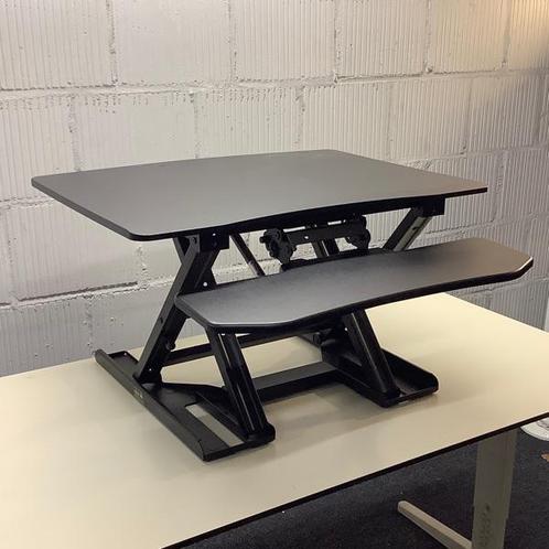 Tweedehands zit-sta module met toetsenbord houder, (bxd), Huis en Inrichting, Bureaus, Bureau, Gebruikt