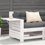 vidaXL Tuinbank met armleuning en klaptafel massief, Verzenden, Nieuw