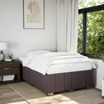 vidaXL Bedframe zonder matras 120x190 cm stof donkerbruin, Verzenden, Nieuw
