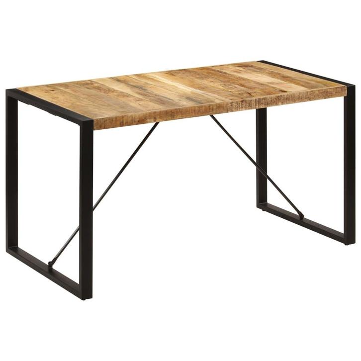 vidaXL Eettafel 140x70x75 cm massief mangohout, Huis en Inrichting, Tafels | Eettafels, Nieuw, Verzenden