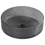 Glazen Waskom Gegraveerd Sapho Maragua 39,5 cm Zwart, Ophalen of Verzenden, Nieuw, Overige typen