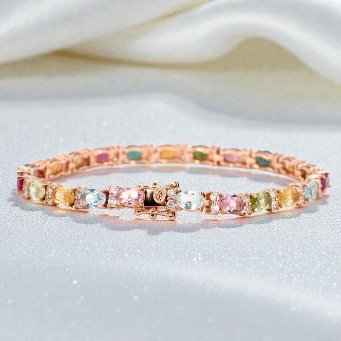 Sans prix de réserve - Bracelet Plaqué or Tourmaline -, Bijoux, Sacs & Beauté, Bijoux anciens