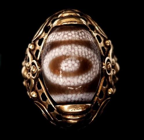 Ring - Tibetaanse – Ashtamangala – Geborduurd - Dzi-amulet -, Antiek en Kunst, Antiek | Boeken en Manuscripten