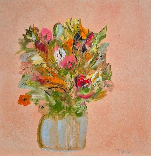 Frédérique Cantais (1966) - Bouquet Frais, Antiek en Kunst, Kunst | Schilderijen | Modern