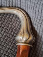 Wandelstok - Hout, verzilverd - Wandelstok met kabouterhoed, Antiek en Kunst