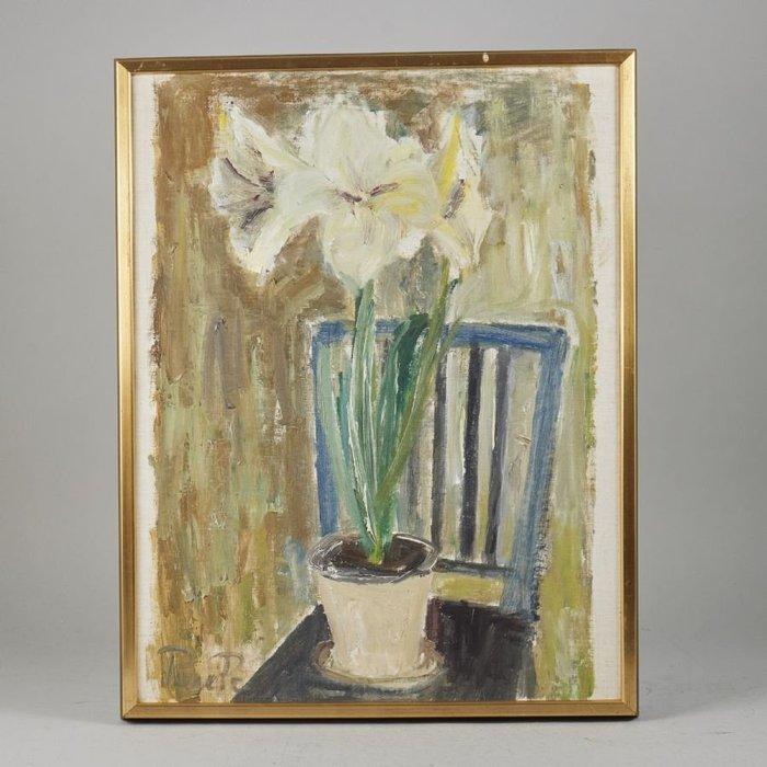 Rune Person (1914-1990) - Still life with Amaryllis, Antiek en Kunst, Kunst | Schilderijen | Modern