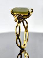 Saffier - Zilver - Ring - Botanische elegantie