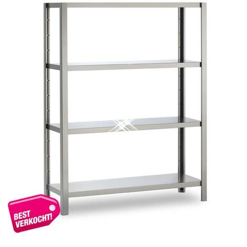 Rvs stelling 4 hoog 2000x400x1800 mm, Articles professionnels, Horeca | Mobilier & Aménagement, Envoi