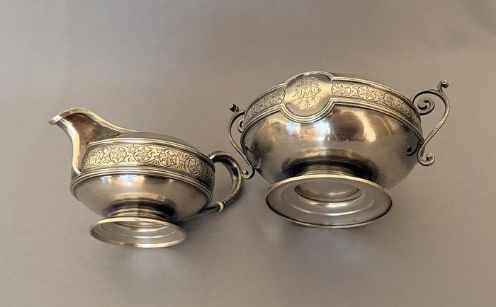 Ensemble sucre et crème (2) - Argent - Ensemble de service, Antiquités & Art, Antiquités | Argent & Or