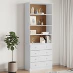 vidaXL Boekenkast met lades ALTA 77x35x186,5 cm massief, Huis en Inrichting, Verzenden, Nieuw