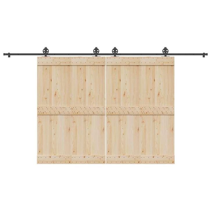 vidaXL Doos met onderdelen voor schuifdeur 400 cm staal, Doe-het-zelf en Bouw, Hang- en Sluitwerk, Nieuw, Verzenden