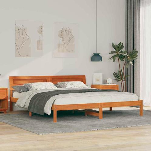 vidaXL Bedframe Wasbruin 180 x 200 cm Massief grenenhout, Huis en Inrichting, Slaapkamer | Bedden, Nieuw, Verzenden