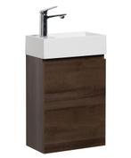 Toiletmeubel Angela 40 x 22 cm Bruin Eiken Fonteinmeubel, Verzenden, Nieuw