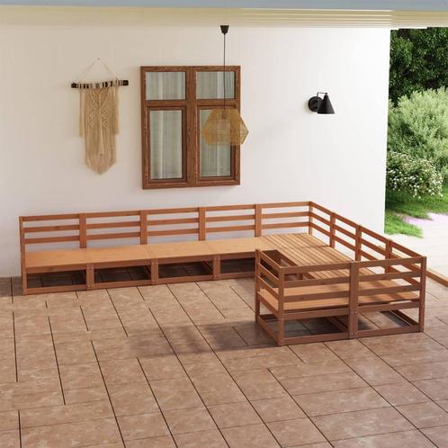 vidaXL Salon de jardin 9 pcs bois de pin massif, Jardin & Terrasse, Ensembles de jardin, Salons de jardin, Neuf, Envoi