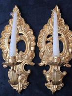 Wandkandelaar (2) - Verguld hout