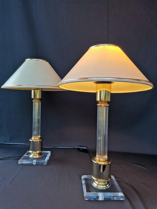 Tafellamp (2) - Kristal, Metaal, Antiek en Kunst, Antiek | Verlichting