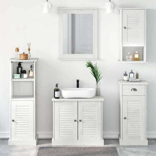 vidaXL Badkamermeubel Set met lade 5 pcs Antiekwit 37 x 34 x, Huis en Inrichting, Badkamer | Badkamermeubels, Nieuw, Verzenden