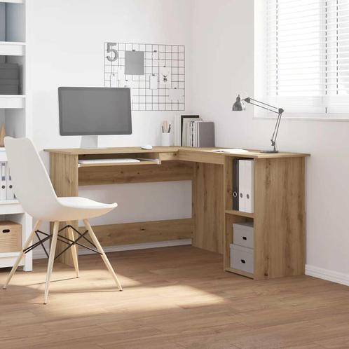 vidaXL Hoekbureau 120x140x75 cm bewerkt hout artisanaal, Huis en Inrichting, Bureaus, Nieuw, Verzenden