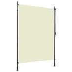vidaXL Rolgordijn voor buiten 150x270 cm crème, Jardin & Terrasse, Protection solaire, Verzenden