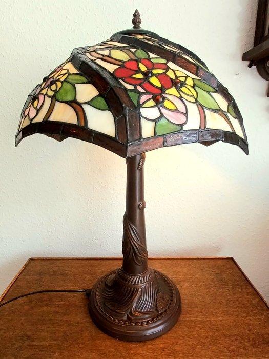 Tiffany-Stil - Staande lamp - Grote antieke kleurrijke, Antiek en Kunst, Curiosa en Brocante