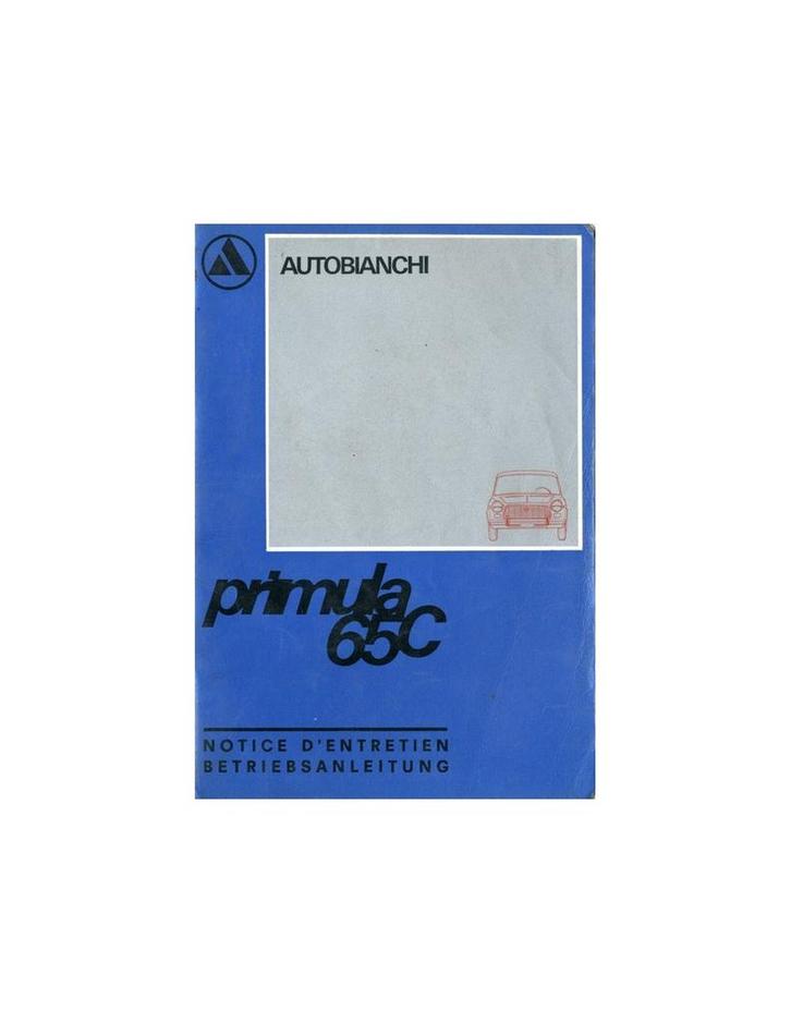 1969 AUTOBIANCHI PRIMULA 65C INSTRUCTIEBOEKJE FRANS DUITS, Autos : Divers, Modes d'emploi & Notices d'utilisation