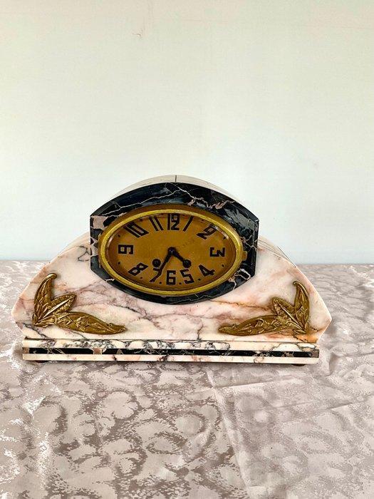 Pendule de cheminée - Marbre, Régule - 1920-1930, Antiquités & Art, Antiquités | Horloges
