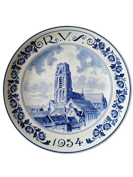 De Porceleyne Fles, Delft - Bord (4) - Aardewerk - RVS, Antiek en Kunst, Antiek | Glaswerk en Kristal