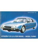 1984 CITROËN CX DIESEL TURBO INSTRUCTIEBOEKJE ZWEEDS