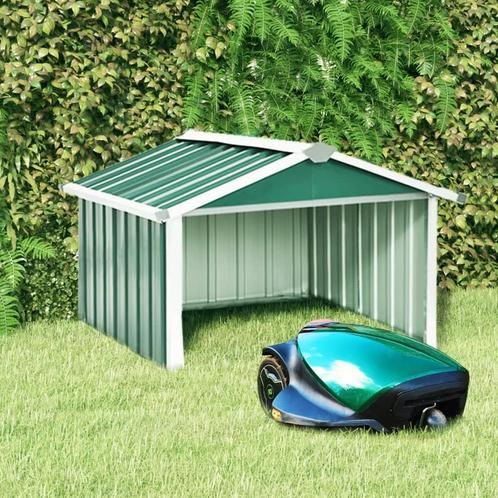 vidaXL Overkapping voor robotmaaier 92x97x63 cm staal groen, Jardin & Terrasse, Abris de jardin, Envoi