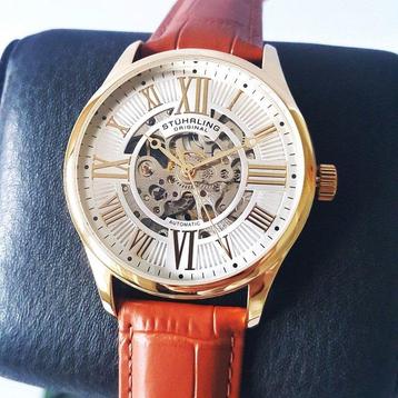 Stührling Original - Automatic - Skeleton - Gold - New -
