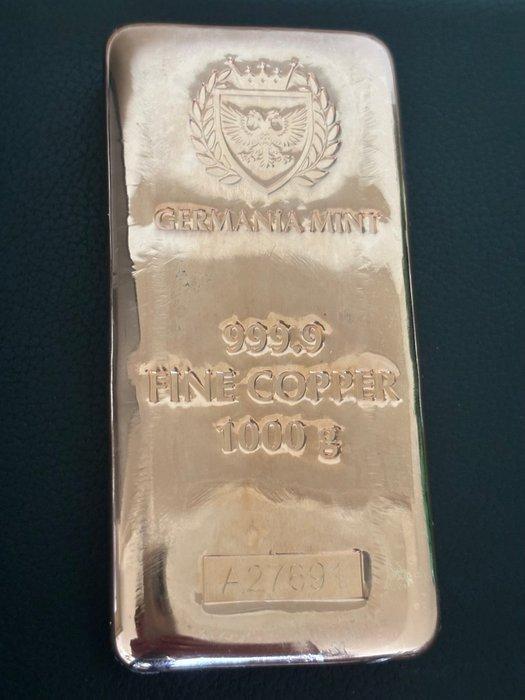 1 kilogram koper - .999 - Germania Mint. (Zonder, Postzegels en Munten, Edelmetalen en Baren