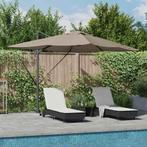 vidaXL Parasol Taupe 352 x 251 x 265 cm Polyester en, Verzenden, Nieuw