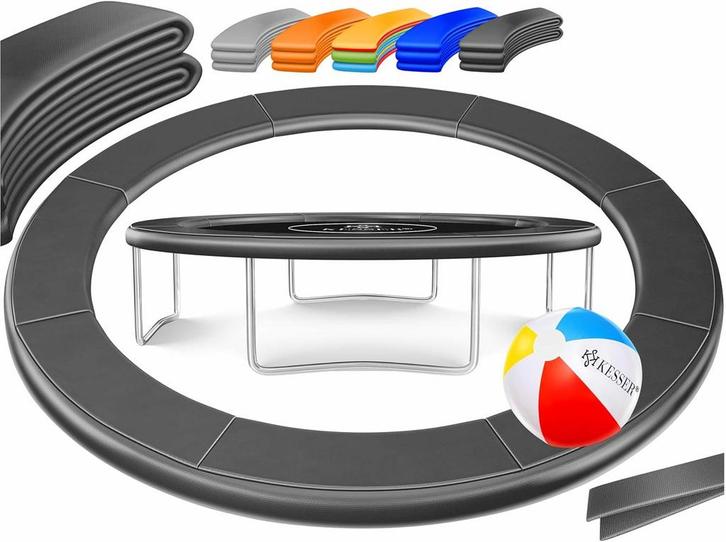 Trampoline rand - Beschermrand - 366 cm - Grijs - KESSER, Kinderen en Baby's, Speelgoed | Buiten | Trampolines, Nieuw, Verzenden