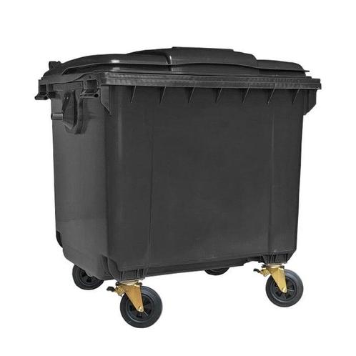 Container 1100 liter 1370x1085x1315 mm grijs jong gebruikt, Huis en Inrichting, Woonaccessoires | Prullenbakken, Ophalen of Verzenden